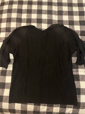 Max Studio Black Short Sleeve Knit Tunic